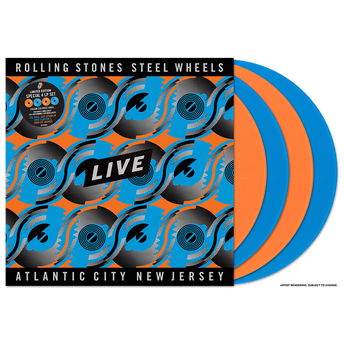 Rolling Stones - Steel Wheels Live Atlantic City, NJ 4LP (Tangerine & Sky Blue Vinyl) Front